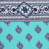 Navy Floral Woven, Viscose
