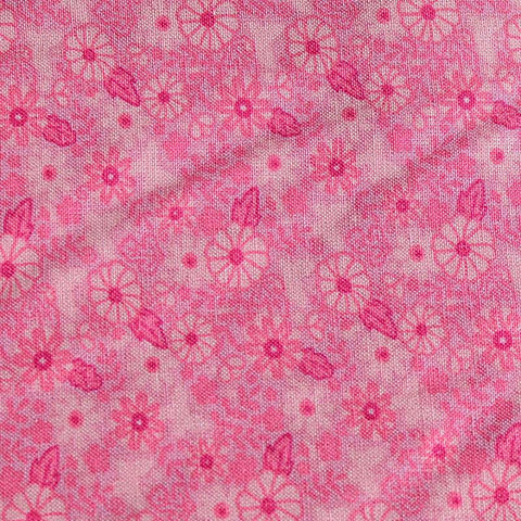 Pink Flowers Woven, Viscose, 120 gsm