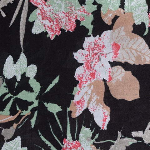 White Bold-Floral Woven, Viscose