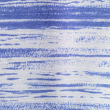 Blue Horizontal-Stripe Crepe, Viscose