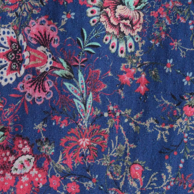 Pink Floral Woven, Viscose, 80 gsm