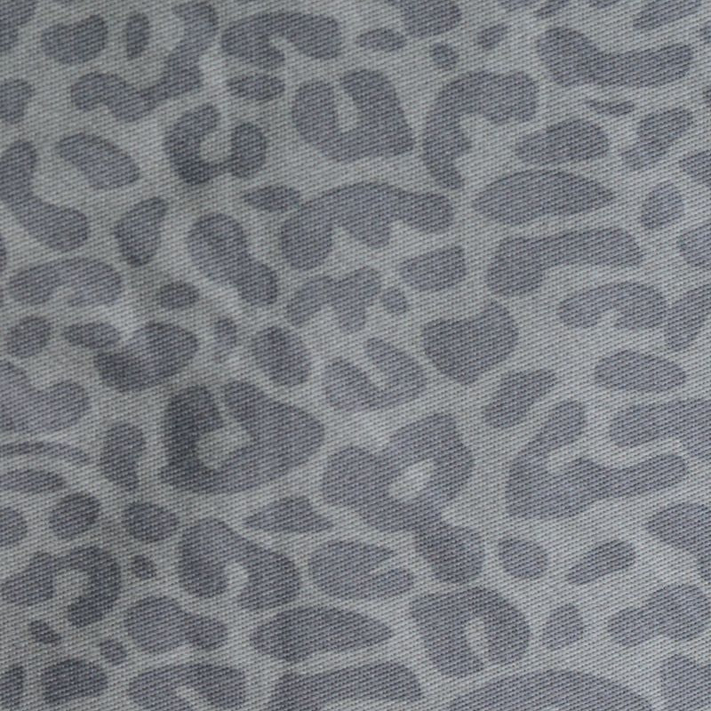Grey Leopard Twill, Cotton