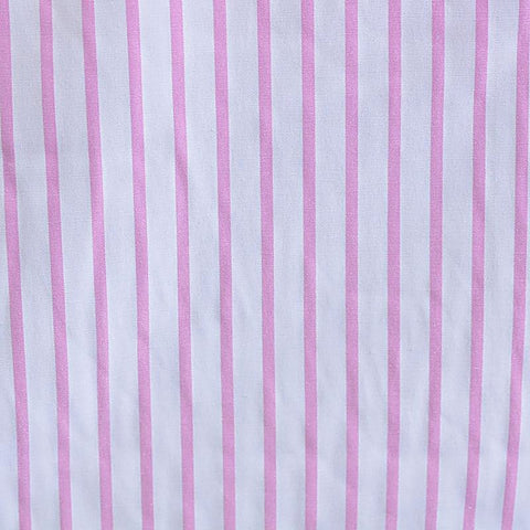 Pink Vertical-Stripe Woven, Poly-Cotton