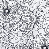 Black Floral Sateen, Cotton — texture