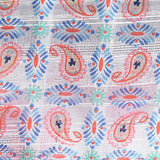 Blue Paisley Woven, Cotton — texture