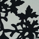 Black Floral Linen-Look, Polyester