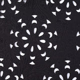 Black Bold-Floral Scuba Knit, Polyester — texture