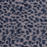 Dark Blue Brushstrokes Jersey Knit, Poly-Cotton