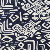 Navy Abstract Knit, Polyester — texture
