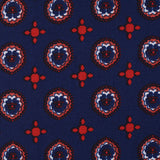Navy Medallions Knit, Polyester