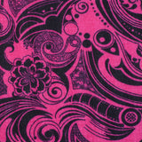 Black Abstract-Swirl Jersey Knit, Polyester
