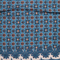 Blue Geometric-Circle Woven, Viscose