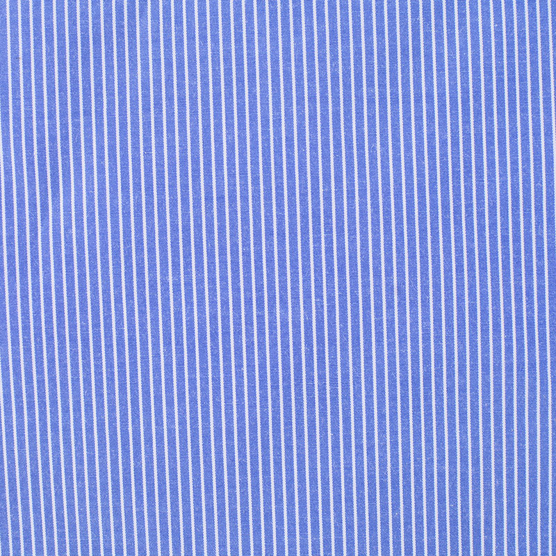 White Vertical-Stripe Woven, Poly-Cotton