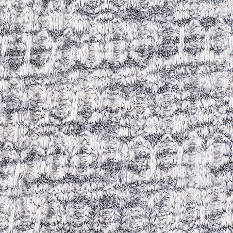 Grey Marl Rib Knit, Cotton-Poly, 290 gsm