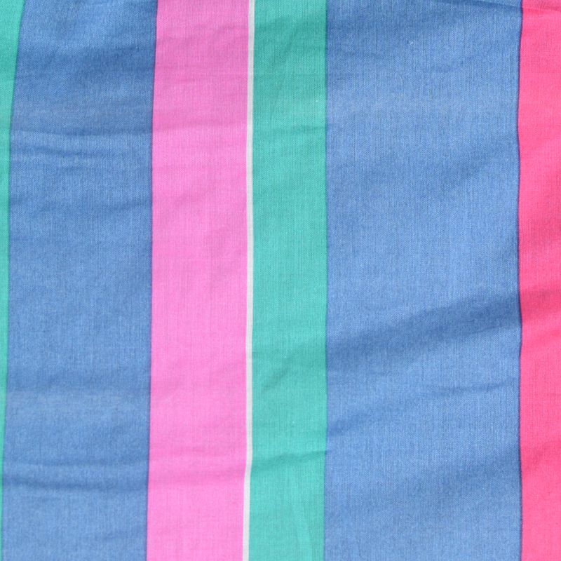 Blue Vertical-Stripe Woven, Cotton, 56 gsm