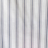 Dark Blue Vertical-Stripe Poplin, Cotton