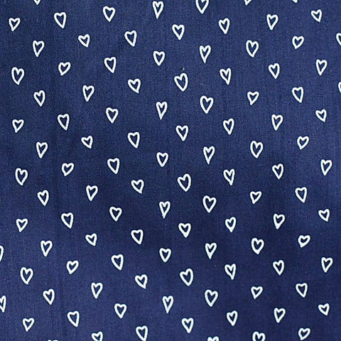 White Hearts Woven, Cotton
