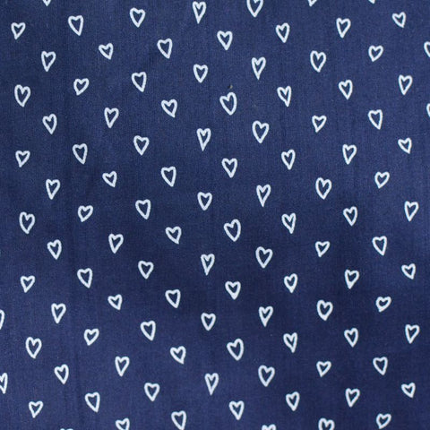 White Hearts Woven, Cotton