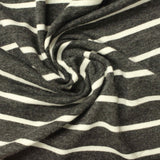 Grey Horizontal-Stripe Jersey Knit, Viscose — photo 4