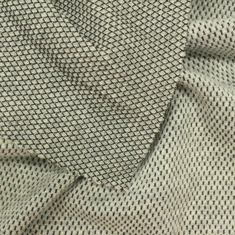 Jacquard Cotton Polyester Jersey Knit Fabric, 166 gsm, 185 cm — Beige