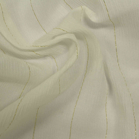 Gold Vertical-Stripe Woven, Viscose