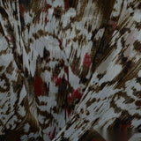 Brown Animal Print Chiffon, Polyester