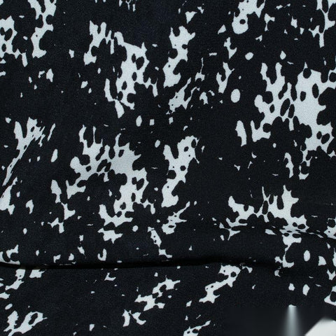 Black Abstract Linen-Look