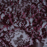 Burgundy Floral Lace, Polyester