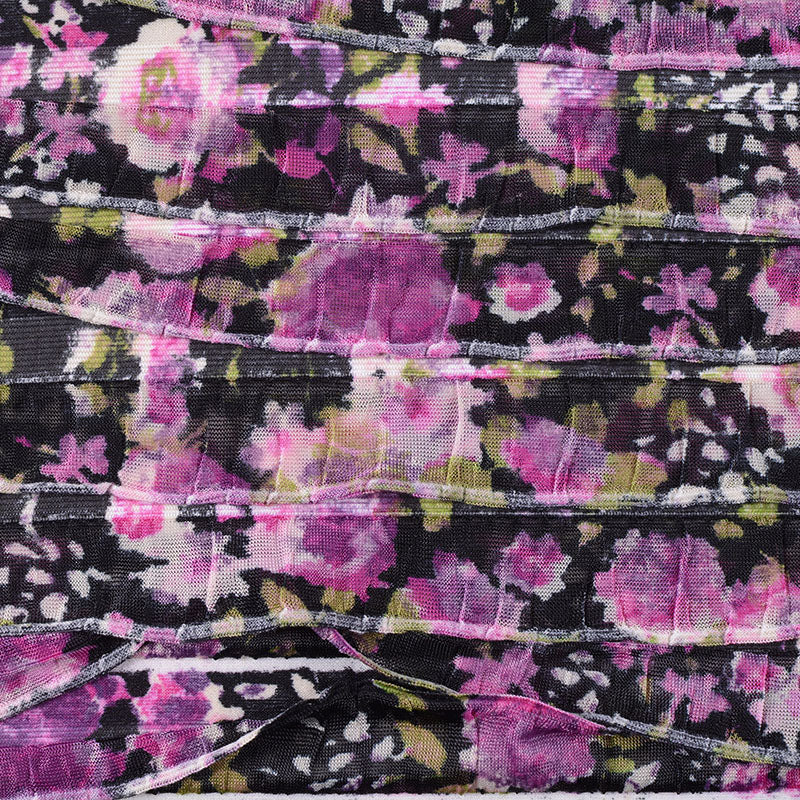 Pink Floral Knit, Polyester, 159 gsm