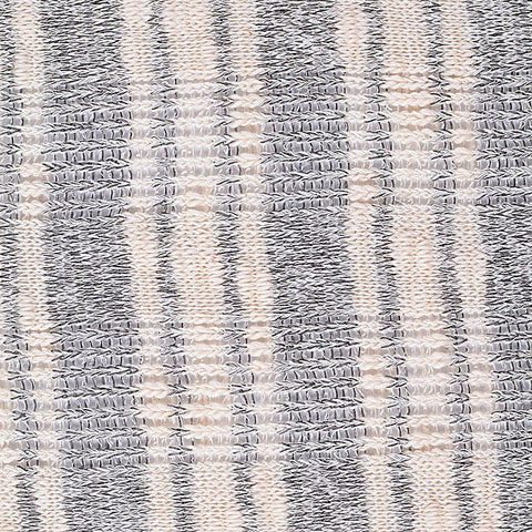 Cream Vertical-Stripe Chunky Knit, Viscose-Cotton