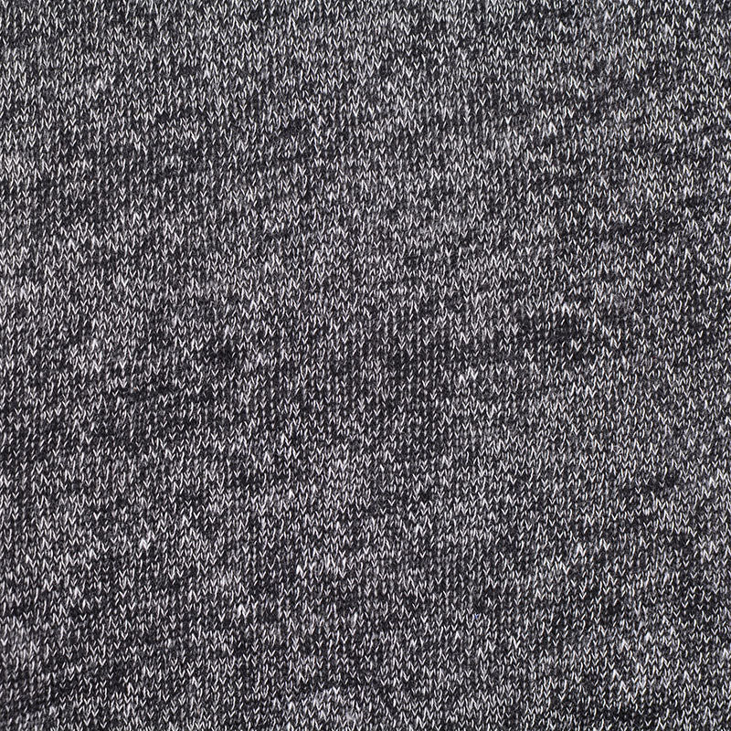 Black Marl French Terry, Cotton-Poly, 280 gsm