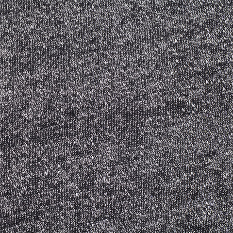 Black Marl French Terry, Cotton-Poly, 280 gsm
