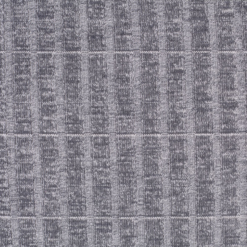 Heather Grey Marl Chunky Knit, Viscose-Poly, 238 gsm