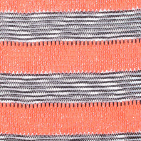 Orange Stripes Chunky Knit, Polyester, 199 gsm