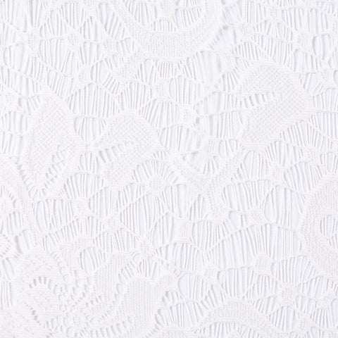 White Floral Lace, Polyester, 87 gsm
