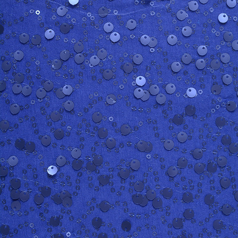 Blue Sequins Knit, Polyester