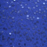 Blue Sequins Knit, Polyester