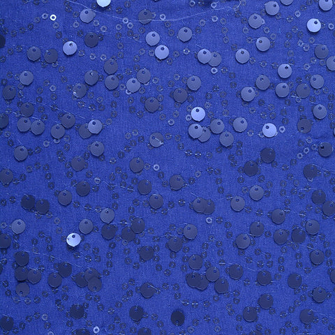 Blue Sequins Knit, Polyester