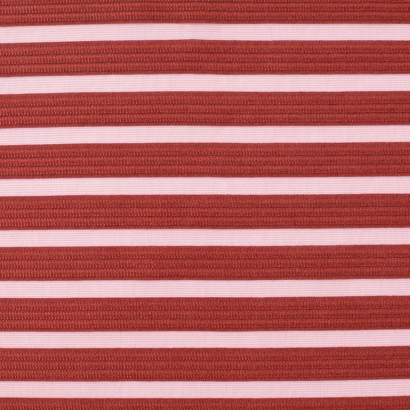 Red Horizontal-Stripe Mesh, Polyester, 190 gsm