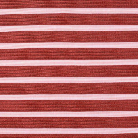 Red Horizontal-Stripe Mesh, Polyester, 190 gsm