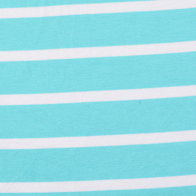 Turquoise Horizontal-Stripe Knit, Viscose