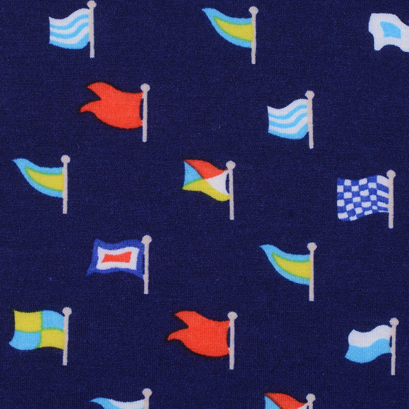 Printed Polyester Stretch Jersey Knit Fabric, 150 gsm, 160 cm — Navy