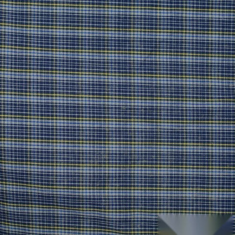Blue Plaid Woven, Cotton, 110 gsm