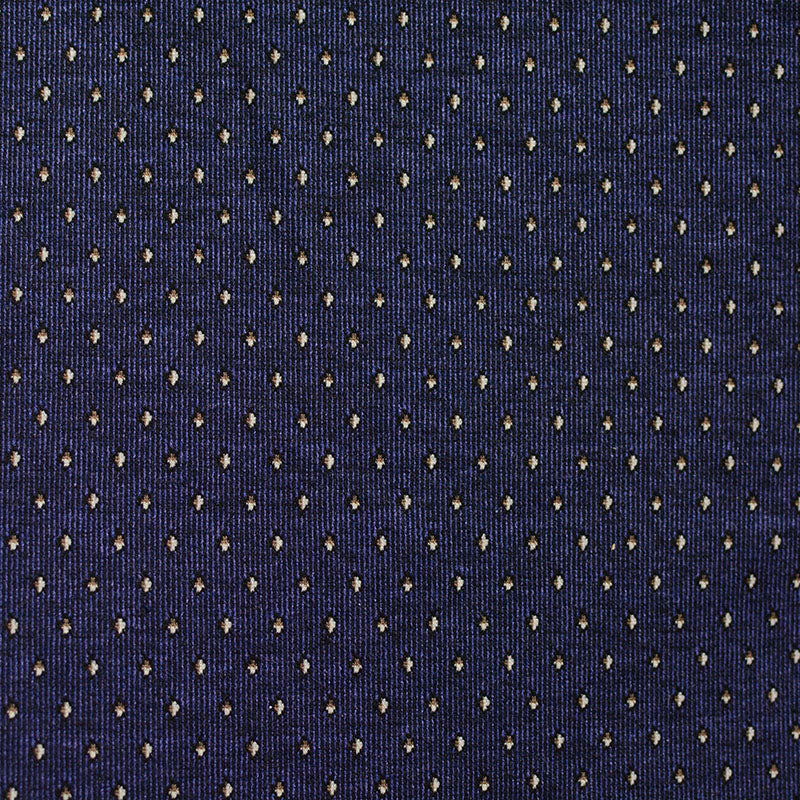 Navy Dots Jacquard, Poly-Viscose
