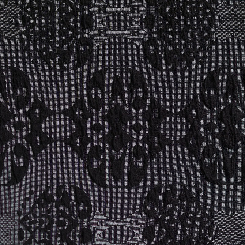 Black Damask Jacquard, Poly-Viscose