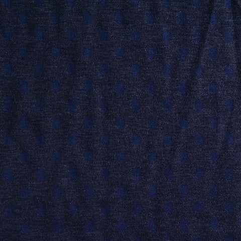 Dark Blue Dots Jacquard, Poly-Viscose, 150 cm, ref EF-4337