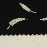 Jacquard Polyester Viscose Stretch Knit Fabric, 150 cm — Black — texture