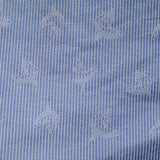Blue Stripes Jacquard, Poly-Viscose — texture