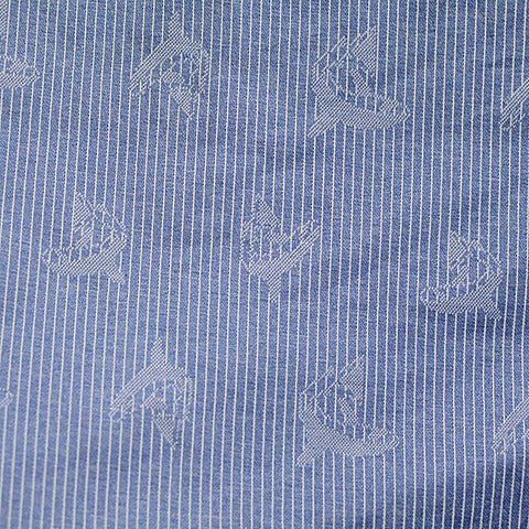 Blue Stripes Jacquard, Poly-Viscose
