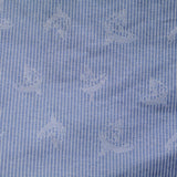 Blue Stripes Jacquard, Poly-Viscose